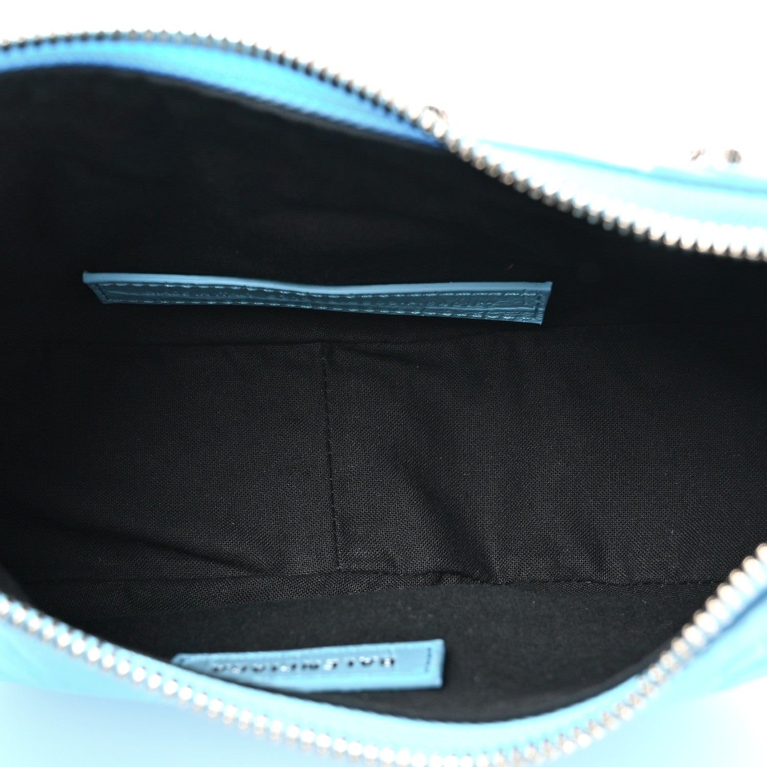 Balenciaga Extra Supple Calfskin Crocodile Embossed Le Cagole Shoulder Bag XS Sky Blue 5 of 7
