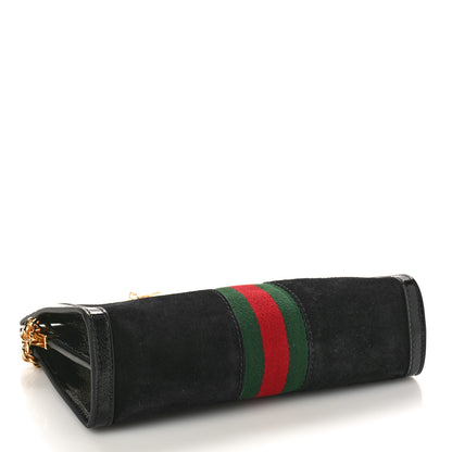 Gucci Suede Patent GG Web Small Ophidia Chain Shoulder Bag Black 4 of 10