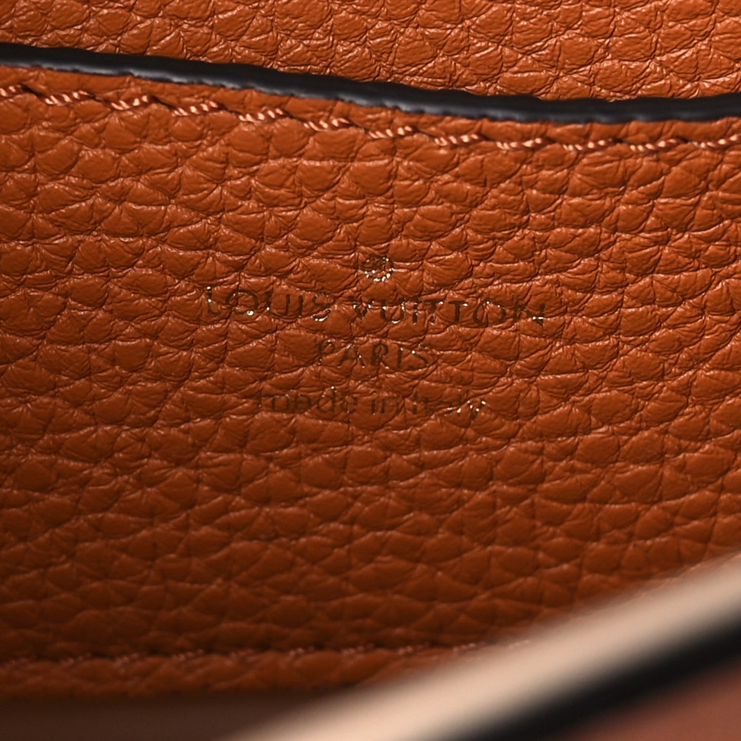 Grained Calfskin LV Pont 9 Soft MM Golden Siena