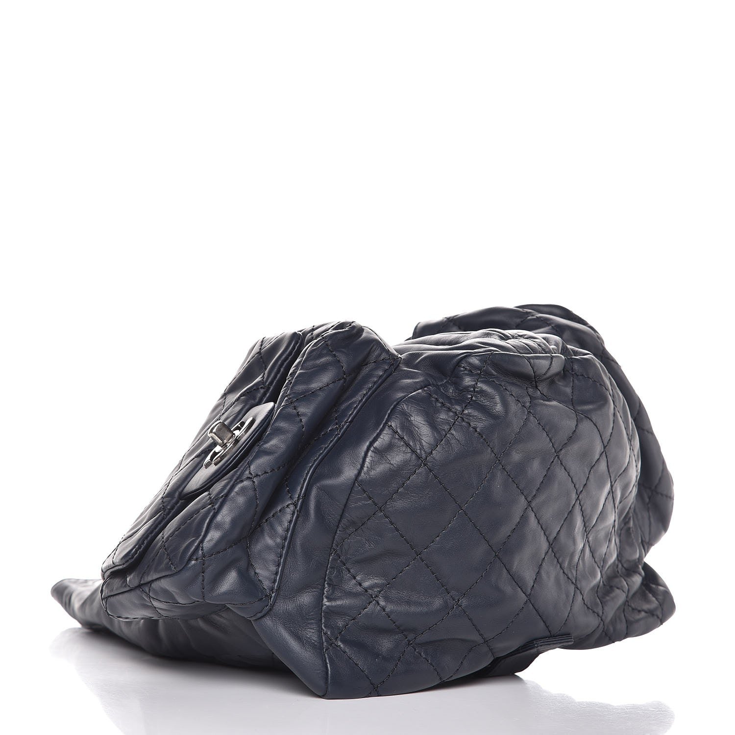 Chanel Calfskin Large Backpack Is Back Navy 4 of 7