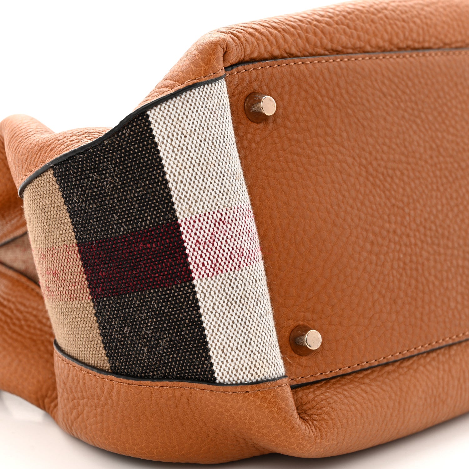Burberry Grainy Calfskin House Check Small Maidstone Saddle Brown 11 of 24