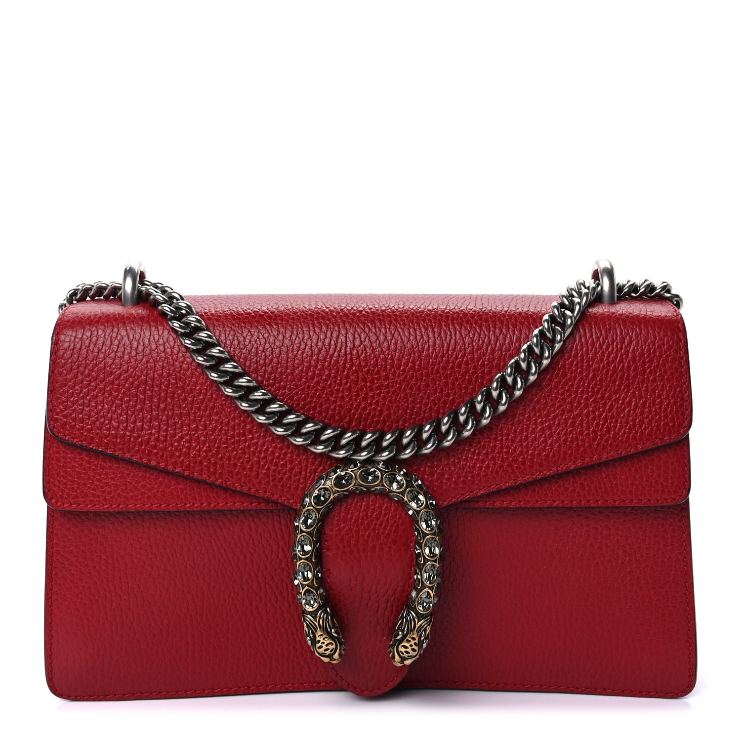 Gucci Dollar Calfskin Swarovski Crystal Small Dionysus Shoulder Bag  Hibiscus Red 1 of 8
