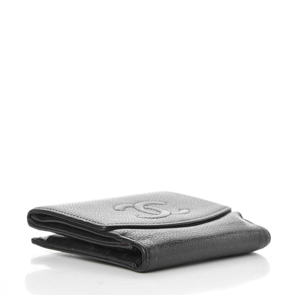 Chanel Caviar Timeless CC Compact French Wallet Black 4 of 13