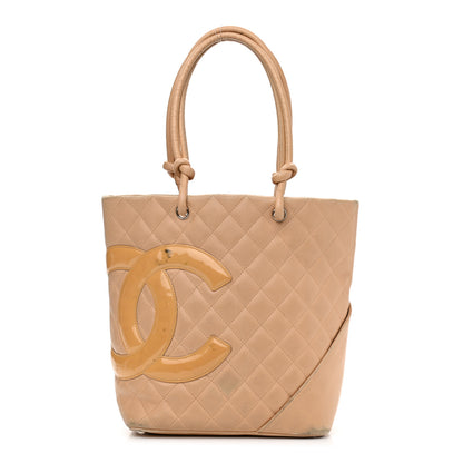 Chanel Calfskin Quilted Medium Cambon Tote Beige 1 of 19