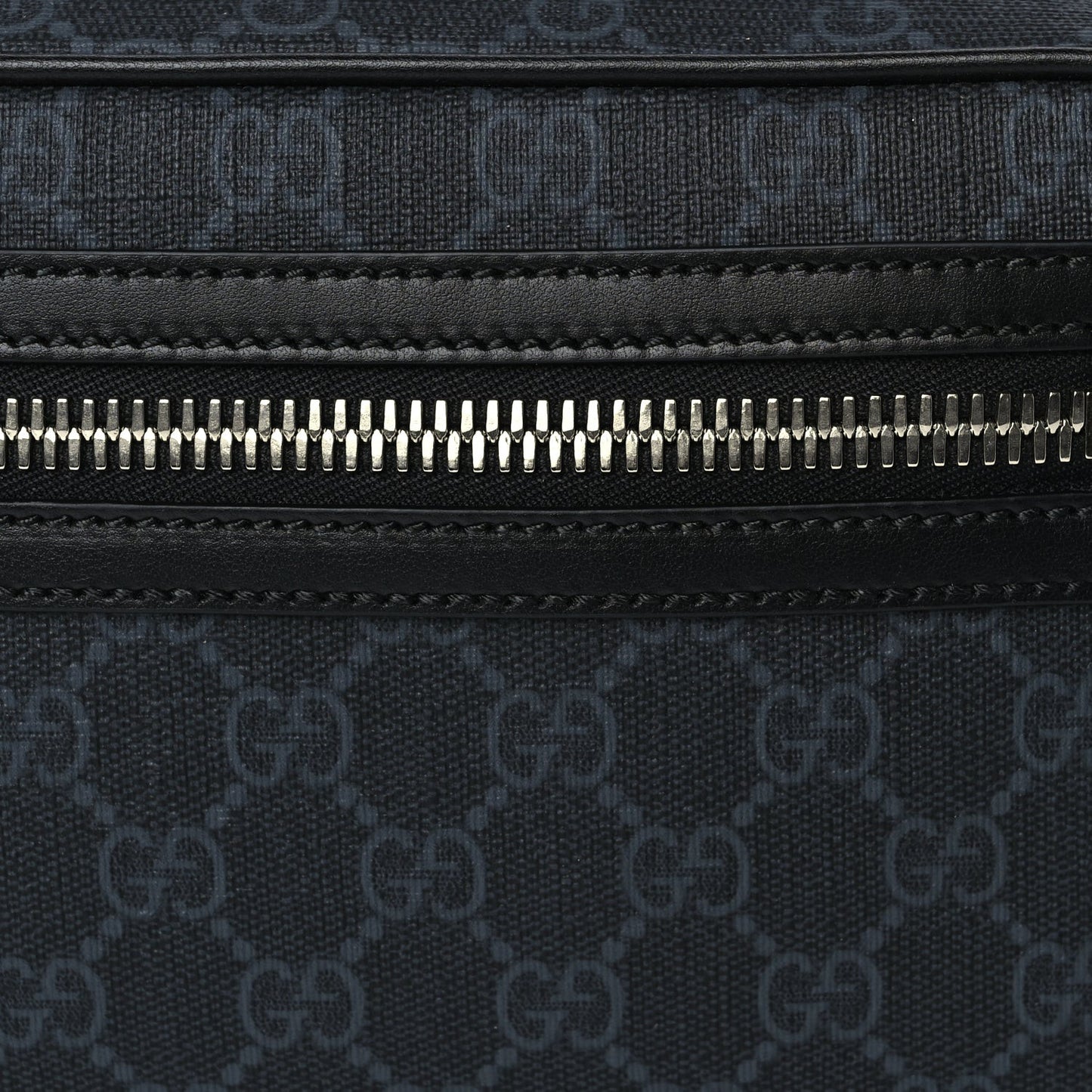 Soft GG Supreme Monogram Web Belt Bag Black Grey