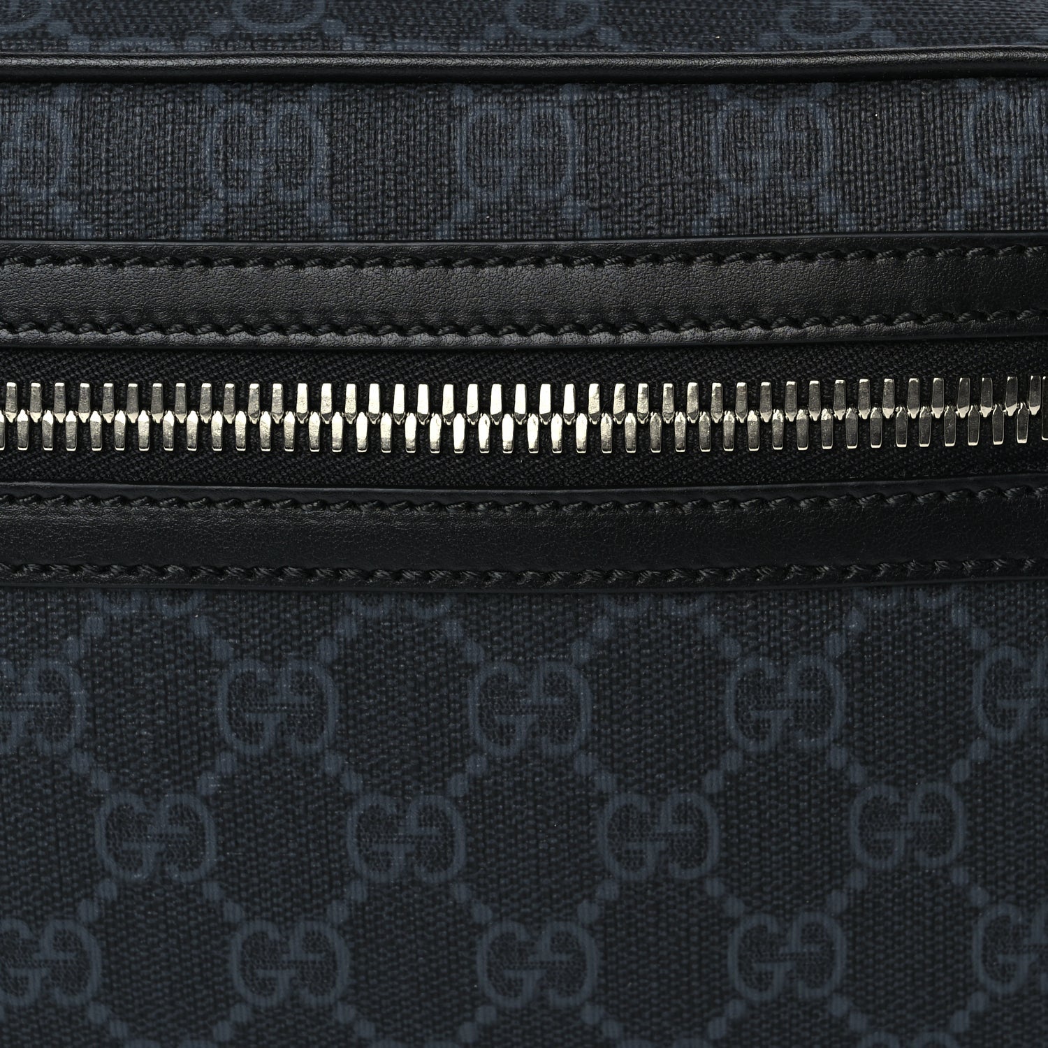 Gucci Soft GG Supreme Monogram Web Belt Bag Black Grey 6 of 8