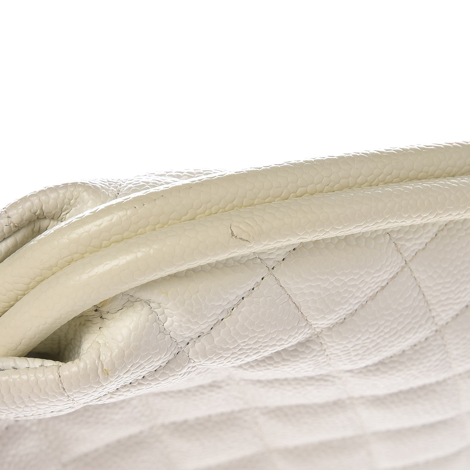 Chanel Caviar Quilted Timeless Clutch White 9 of 9