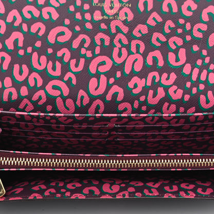 Louis Vuitton Monogram Leopard Sarah Wallet Rouge Fauviste 4 of 9