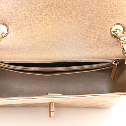 Chanel Metallic Goatskin Quilted Mini Rectangular Flap Gold 5 of 10