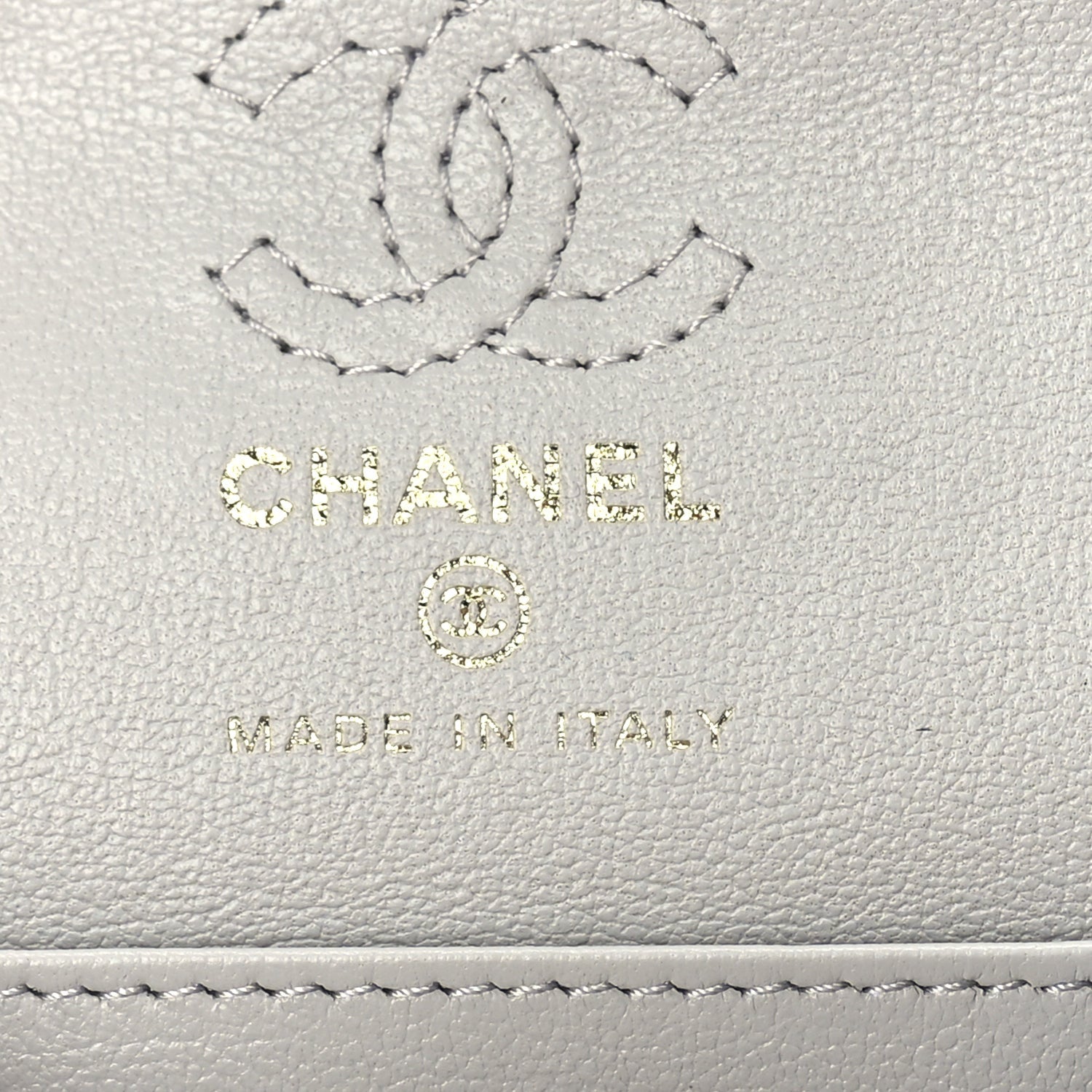 Chanel Lambskin Quilted Mini Flap Bag Charm With Hook  Grey 4 of 9