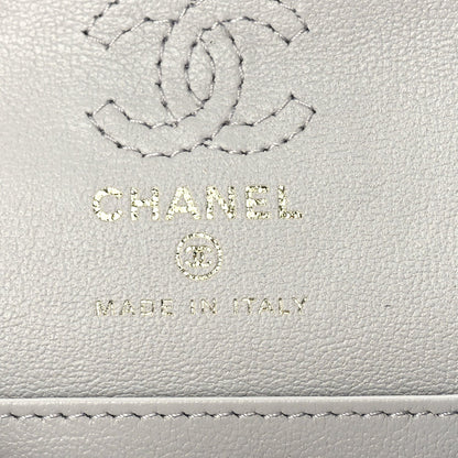 Chanel Lambskin Quilted Mini Flap Bag Charm With Hook  Grey 4 of 9