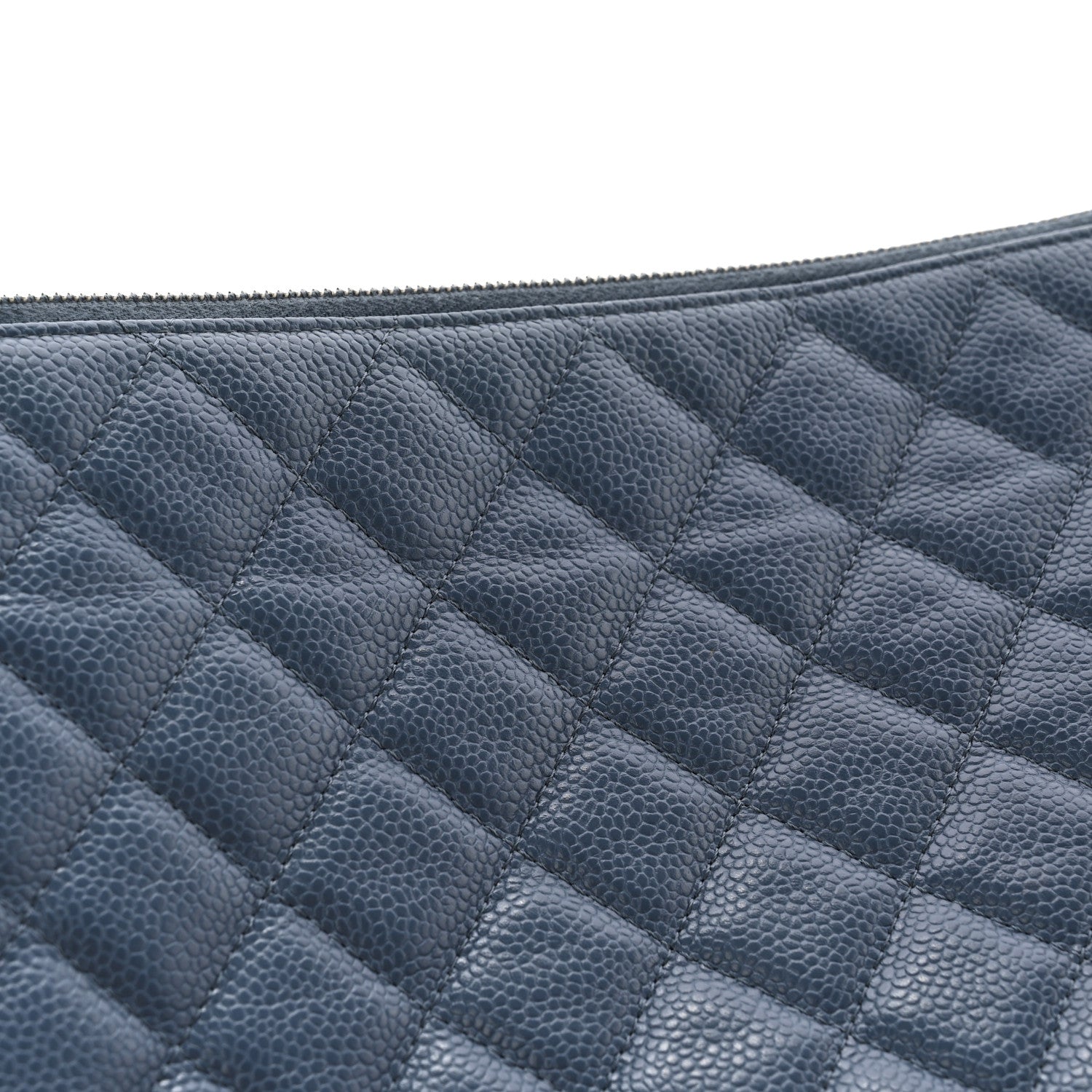 Chanel Caviar Quilted Large Cosmetic Case Dark Blue 10 of 10