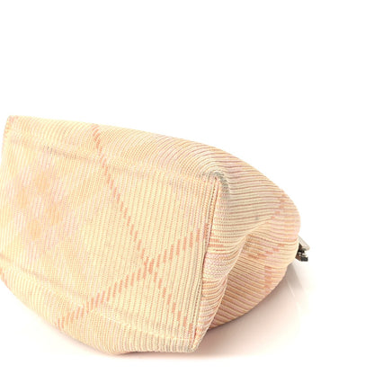 Burberry Canvas Knitted Check Medium Peg Duffle Bag Sherbert 8 of 8
