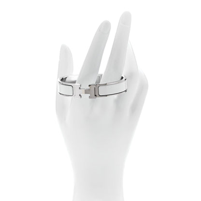 Hermes Enamel Narrow Clic Clac H Bracelet PM White 2 of 4