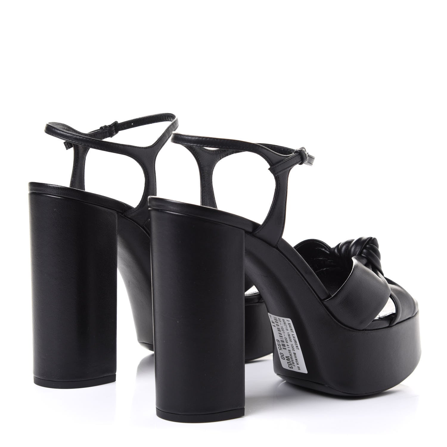 Saint Laurent Vendome Bianca 85 Platform Sandals 41 Black 4 of 10