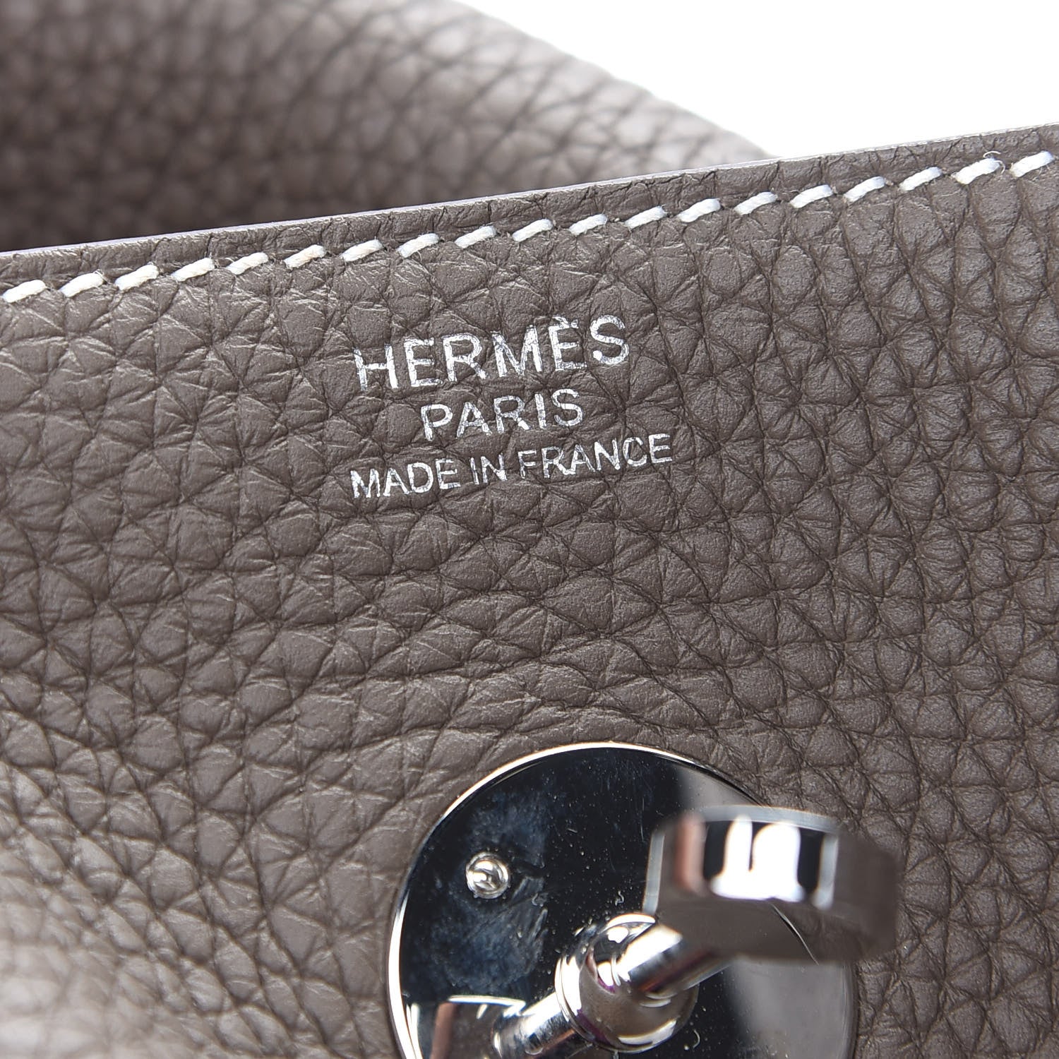 Hermes Taurillon Clemence Lindy 30 Etoupe 6 of 9