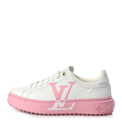 Louis Vuitton Monogram Time Out Sneakers 36 White Pink 1 of 8