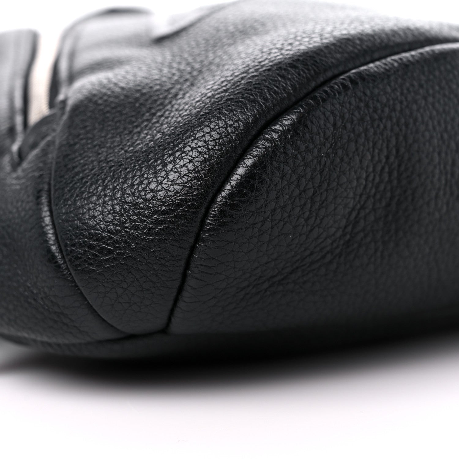 Prada Vitello Daino Logo Embossed Cross Sling Backpack Black 7 of 8