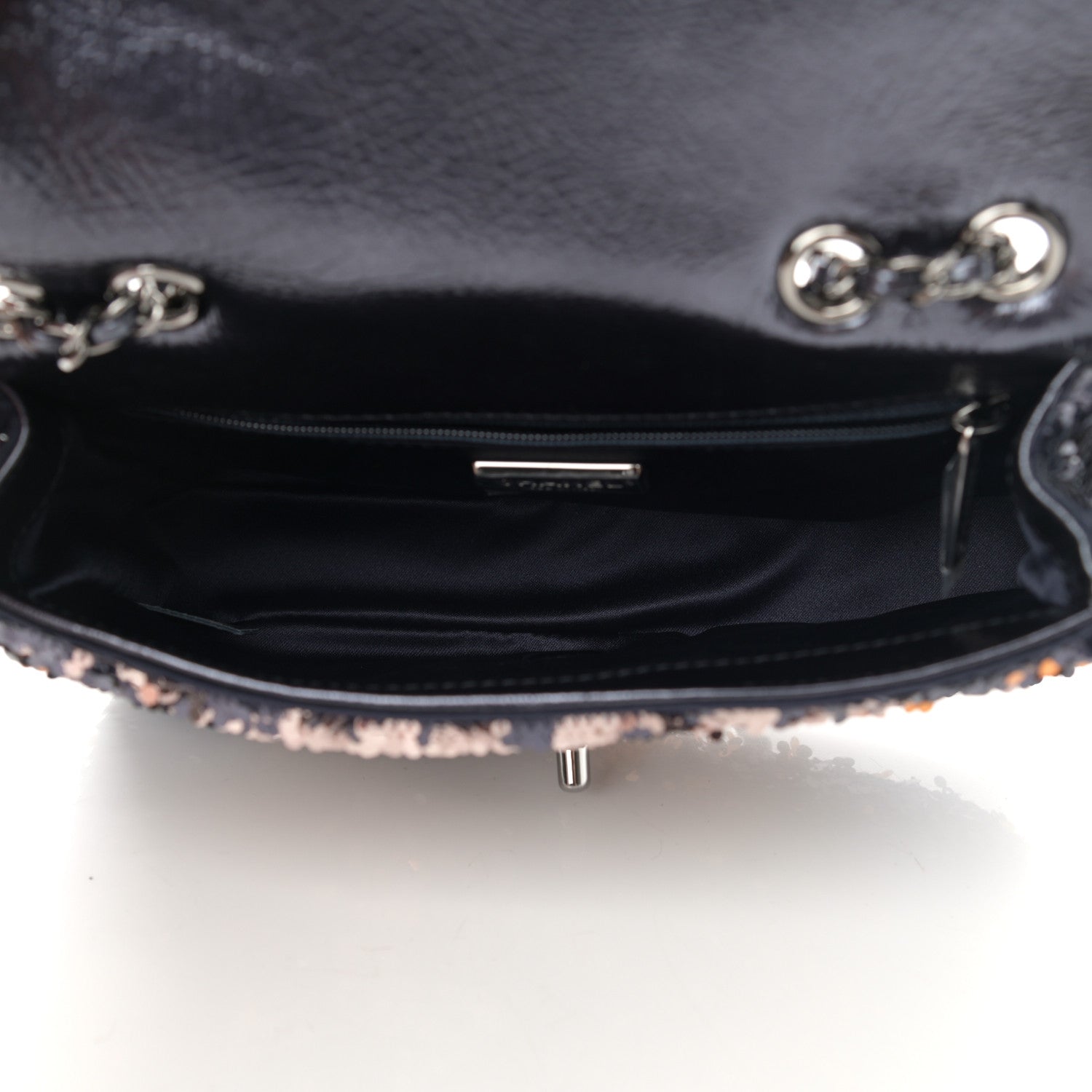 Chanel Sequin Mini Rectangular Flap Blue Gold 5 of 11