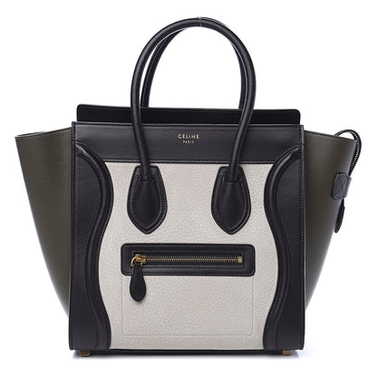 Celine Nubuck Smooth Calfskin Micro Tri-Color Luggage Olive 1 of 11