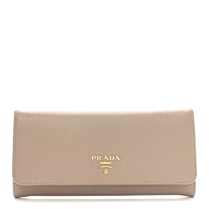 Prada Vitello Move Continental Flap Travel Wallet Cammeo 1 of 6