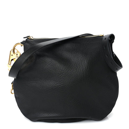 Burberry Grainy Calfskin Medium Knight Bag Black 1 of 8