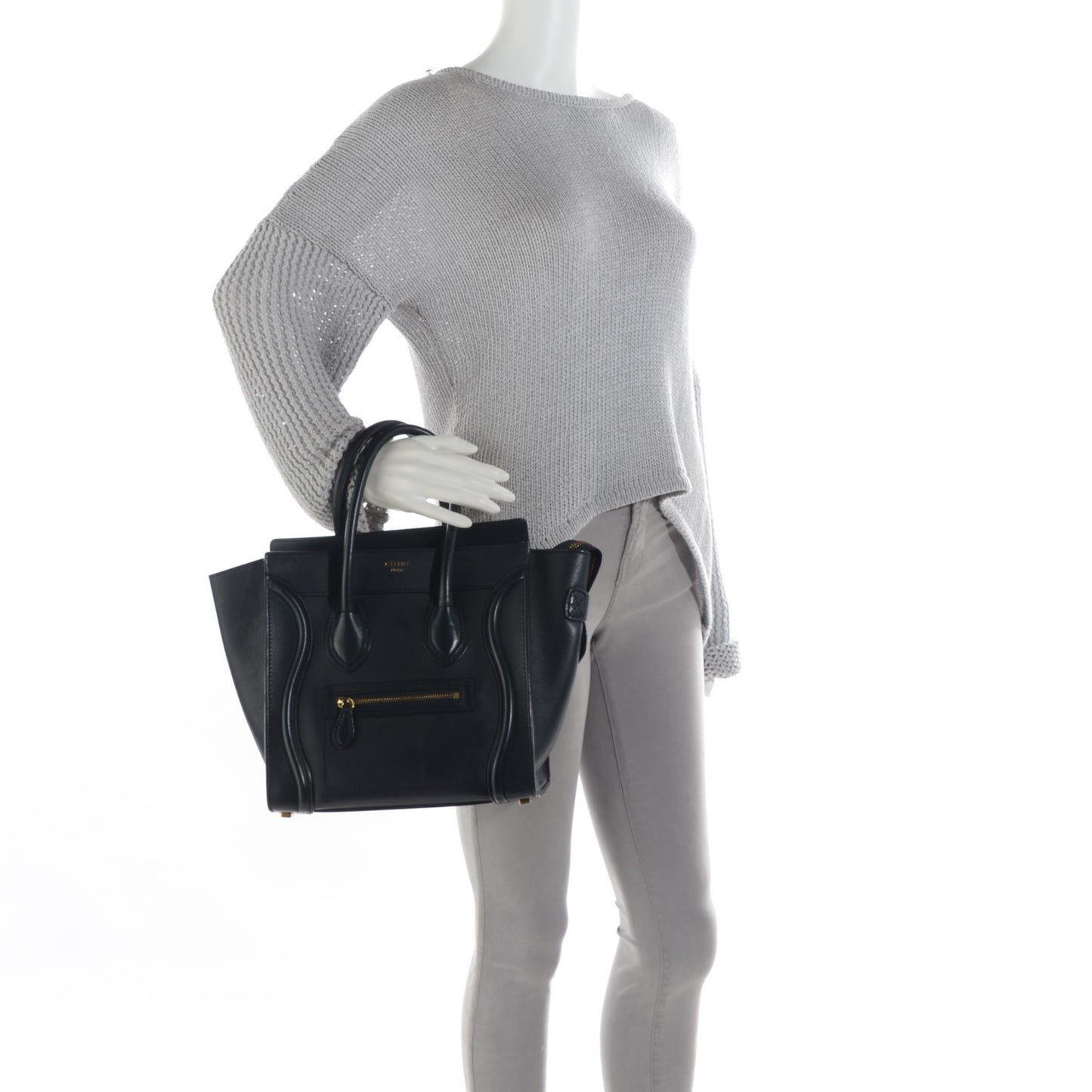 Smooth Calfskin Micro Luggage Navy Blue