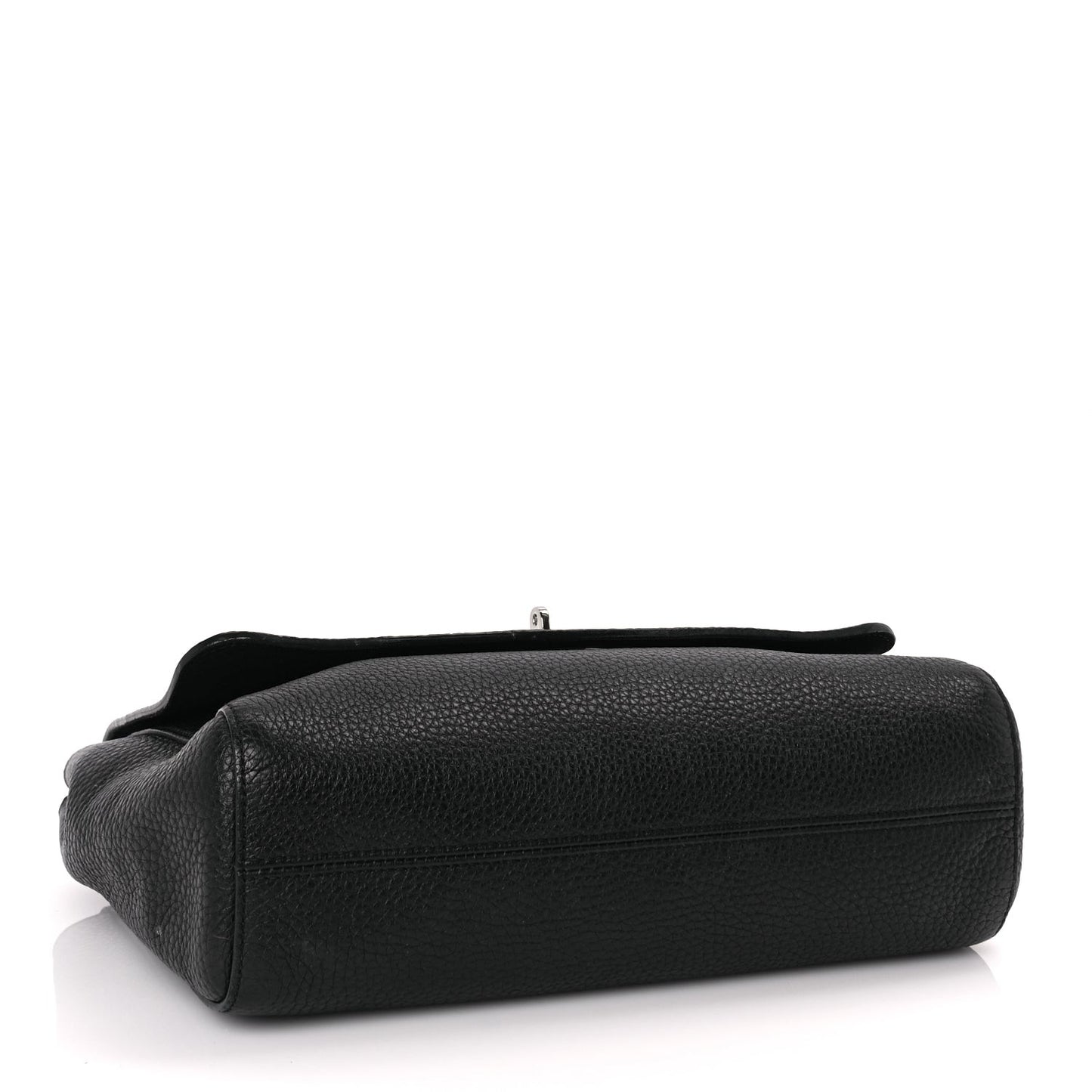 Small Classic Grain Calfskin Medium Lily Black