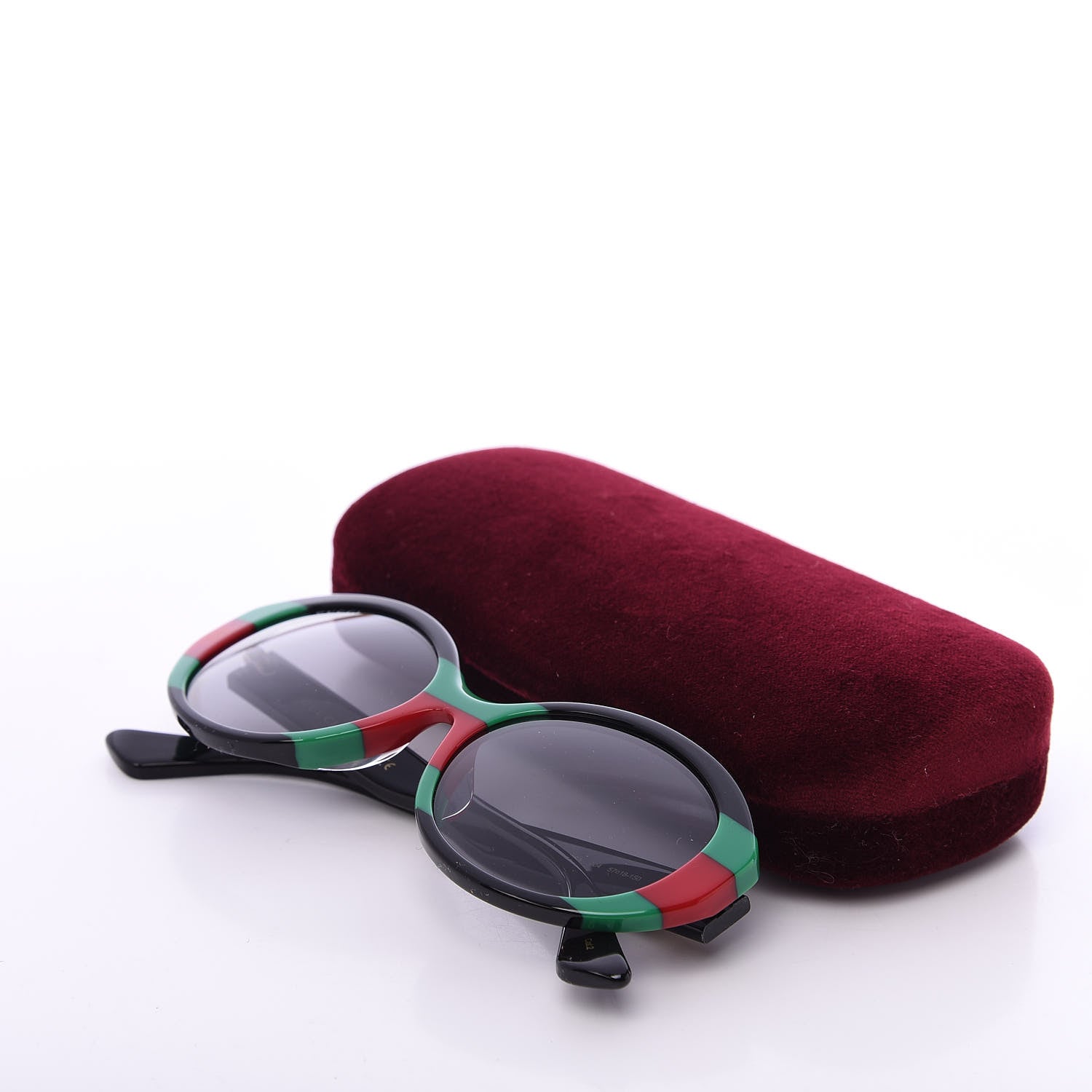 Gucci Round Web Sunglasses GG0279SA Black Green 15 of 15