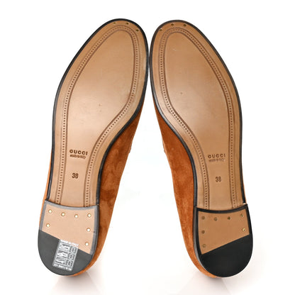 Gucci Suede Cachemire Malaga Kid Womens Jordaan Loafers 38 Blondie Cognac 6 of 12