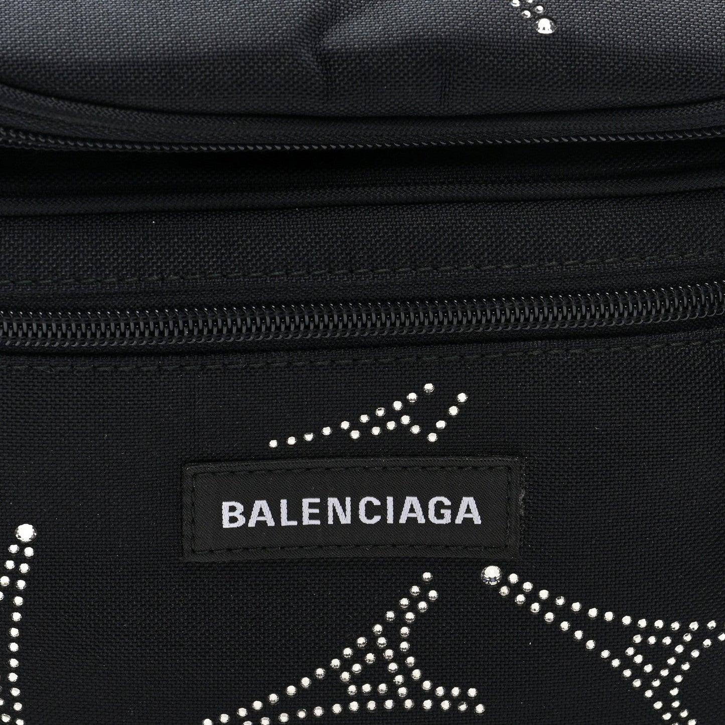 Nylon Eiffel Strassed Beltpack Black