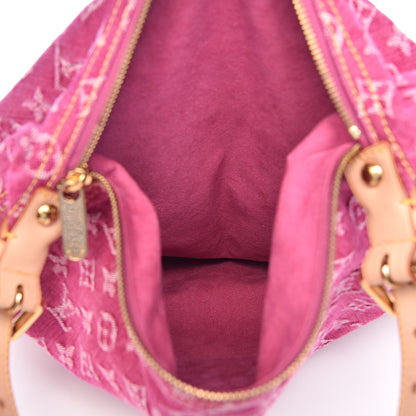 Louis Vuitton Denim Baggy GM Fuchsia 5 of 9