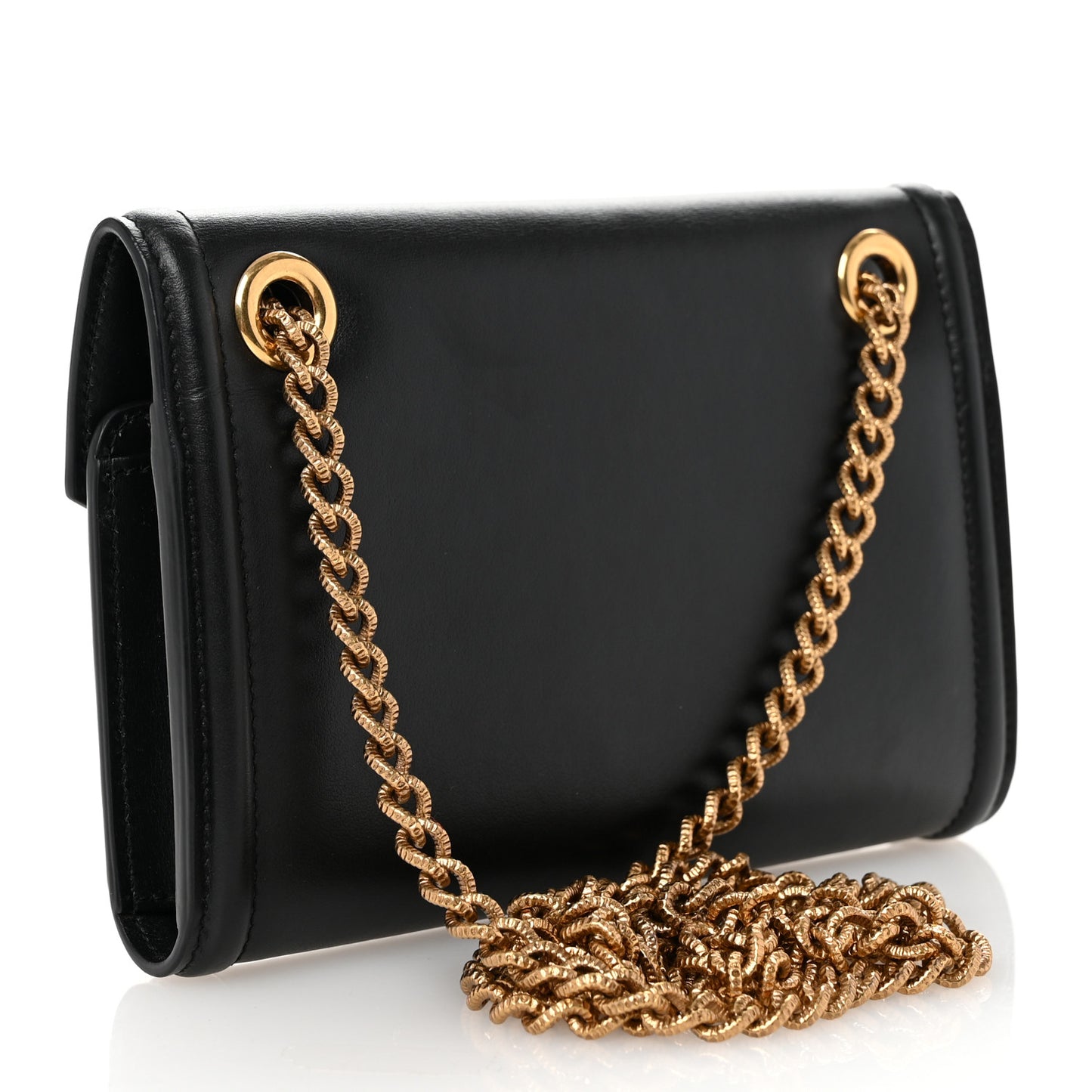 Smooth Calfskin Mini Devotion Crossbody Bag Black