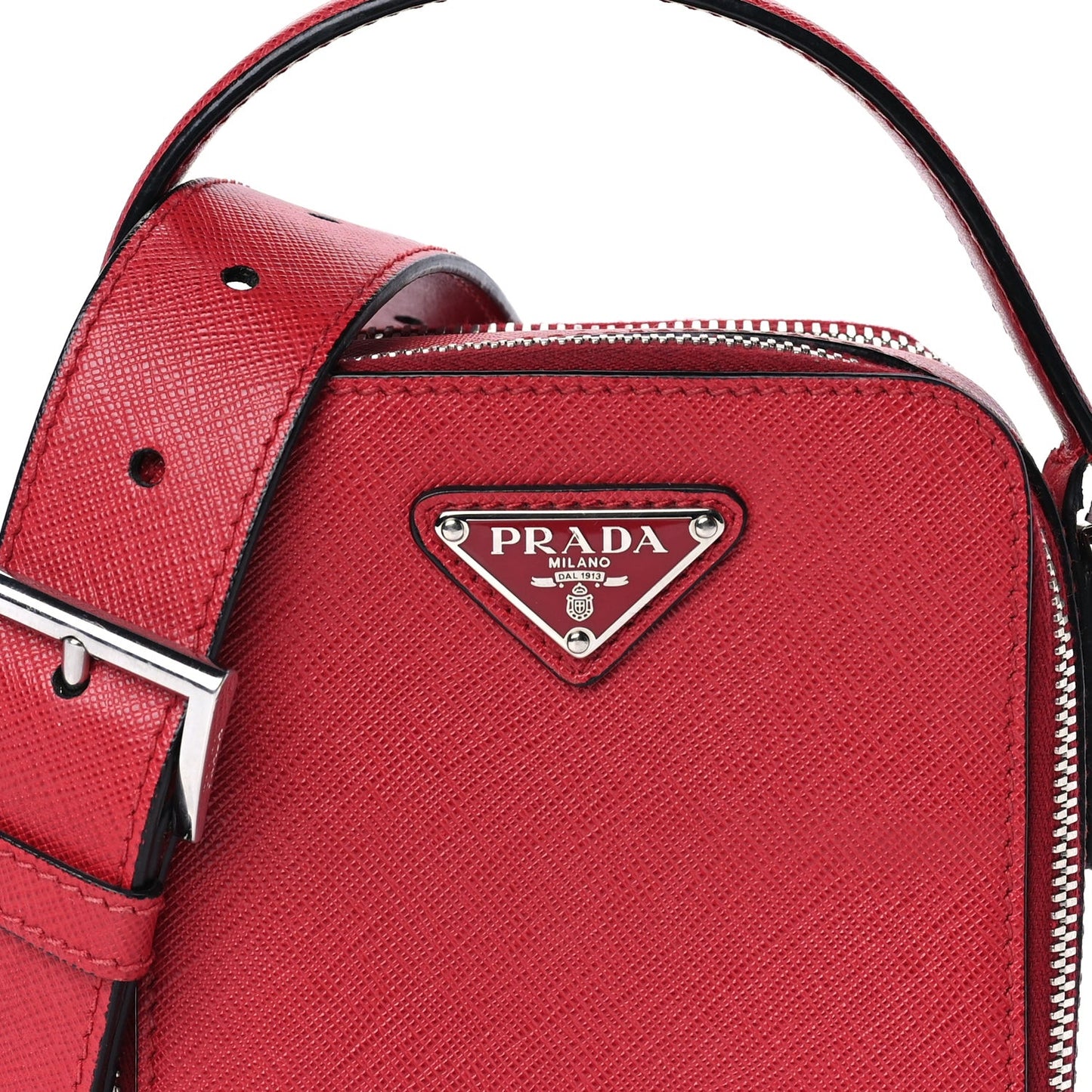 Saffiano Travel Brique Crossbody Messenger Bag Fuoco