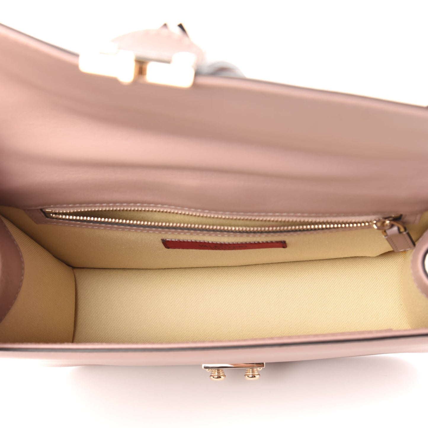 Vitello Medium Glam Lock Rockstud Flap Poudre