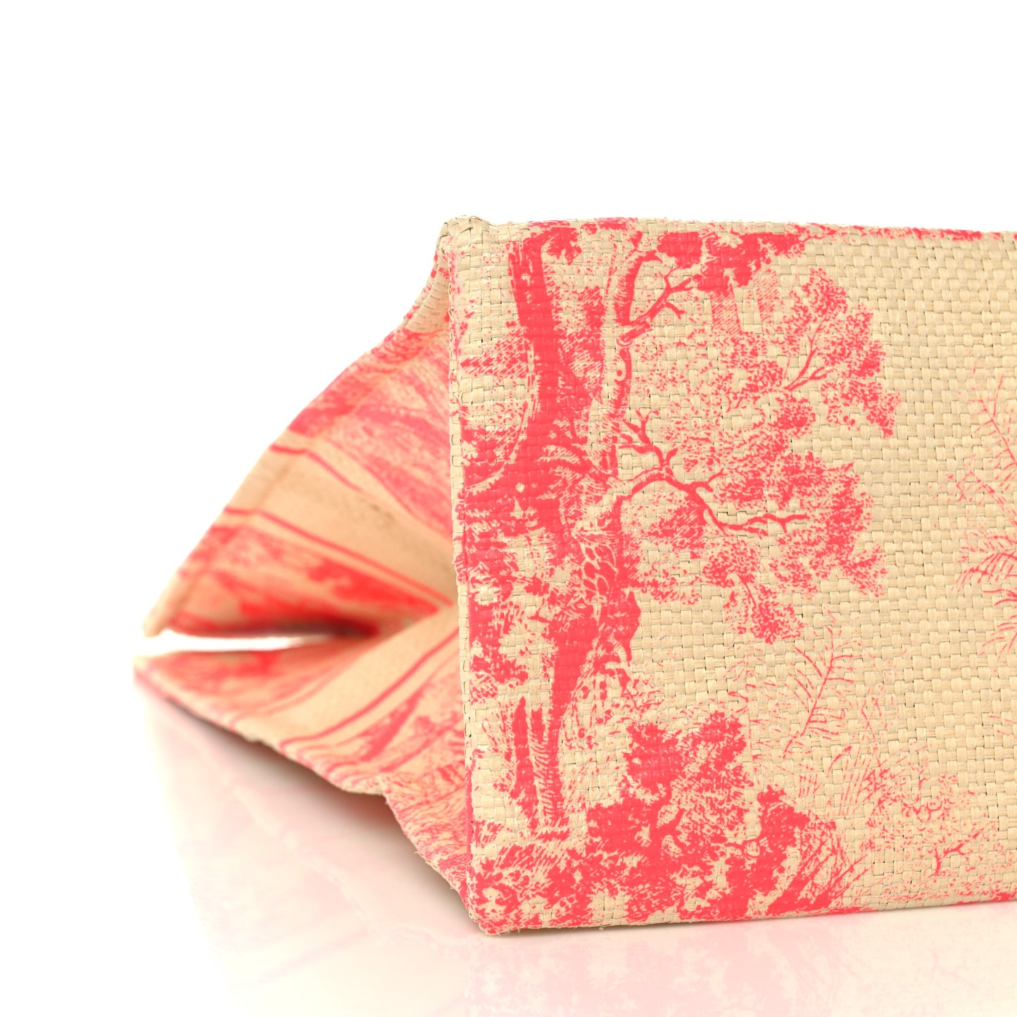 Straw Dioriviera Tote Pink