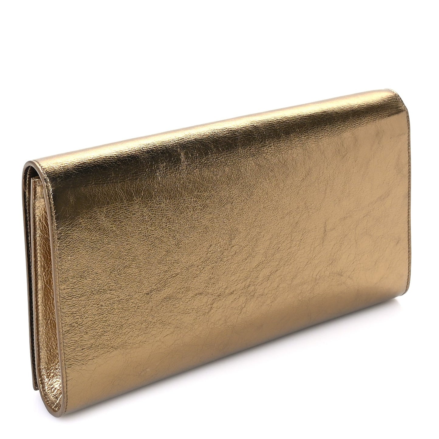 Metallic Calfskin Monogram Large Belle De Jour Clutch Gold