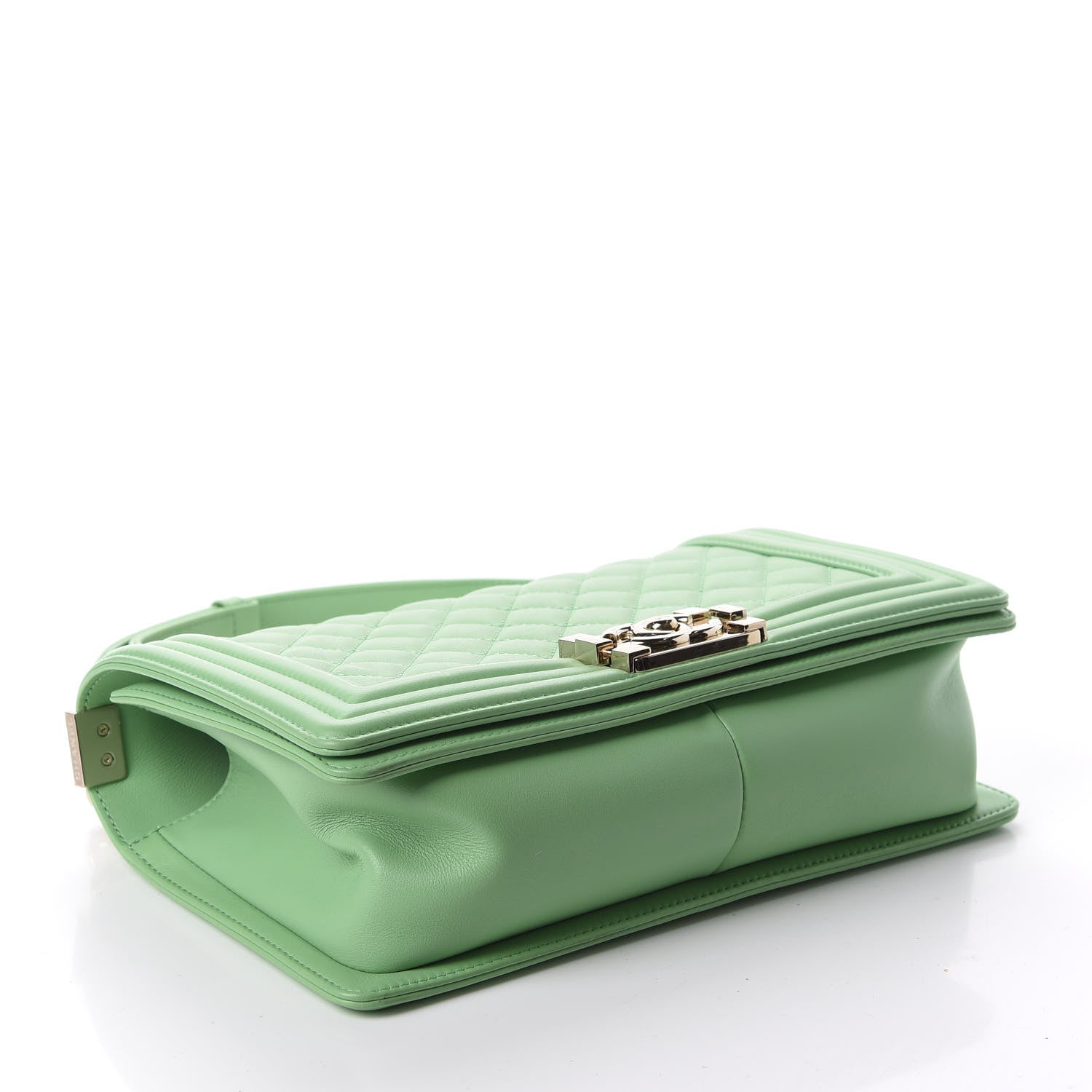 Chanel Calfskin Quilted Medium Boy Flap Green 4 of 11