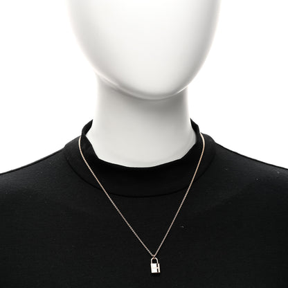 Hermes 18K Rose Gold Diamond Amulettes Cadenas Pendant Necklace 2 of 6