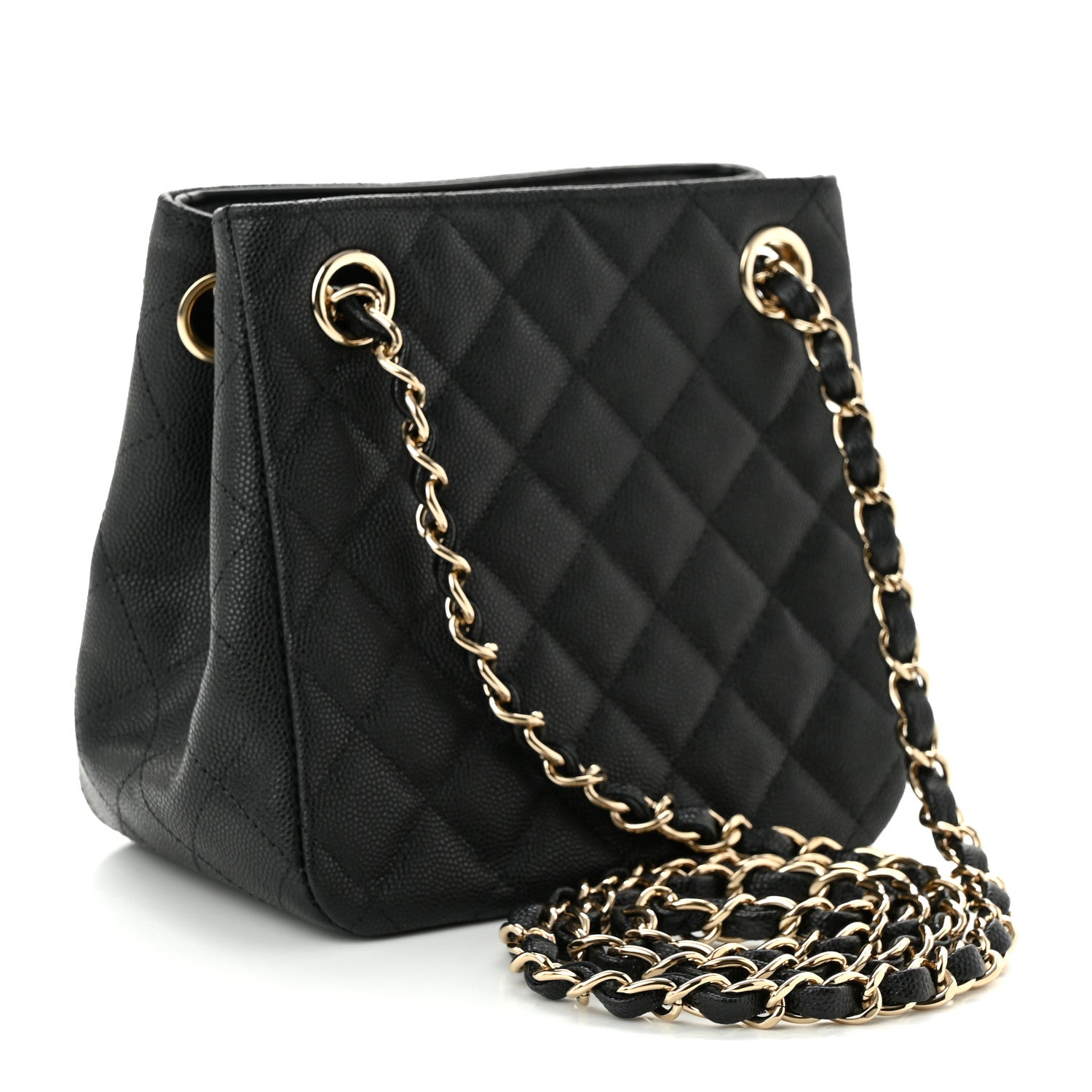 Chanel Caviar Quilted Mini Bucket Bag Black 3 of 11