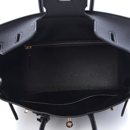 Hermes Togo Birkin 25 Black 7 of 34