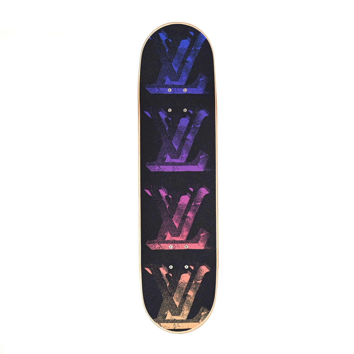 Monogram Illusion Wood Skateboard Multicolor