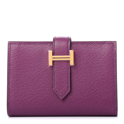 Hermes Chevre Mysore Mini Bearn Wallet Anemone 1 of 7