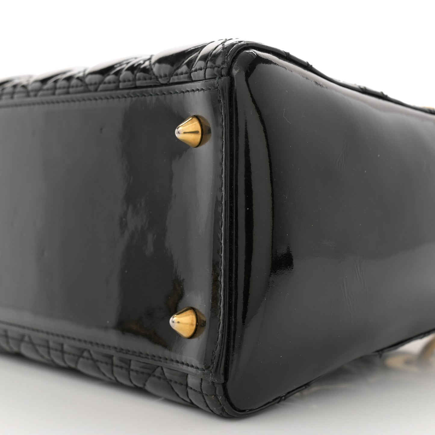 Patent Cannage Medium Lady Dior Black