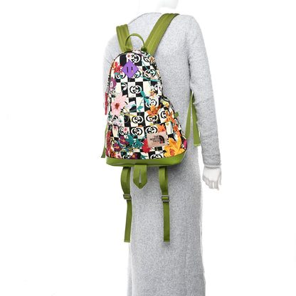 Gucci X THE NORTH FACE Econyl Nylon Floral Medium Backpack Green 2 of 11