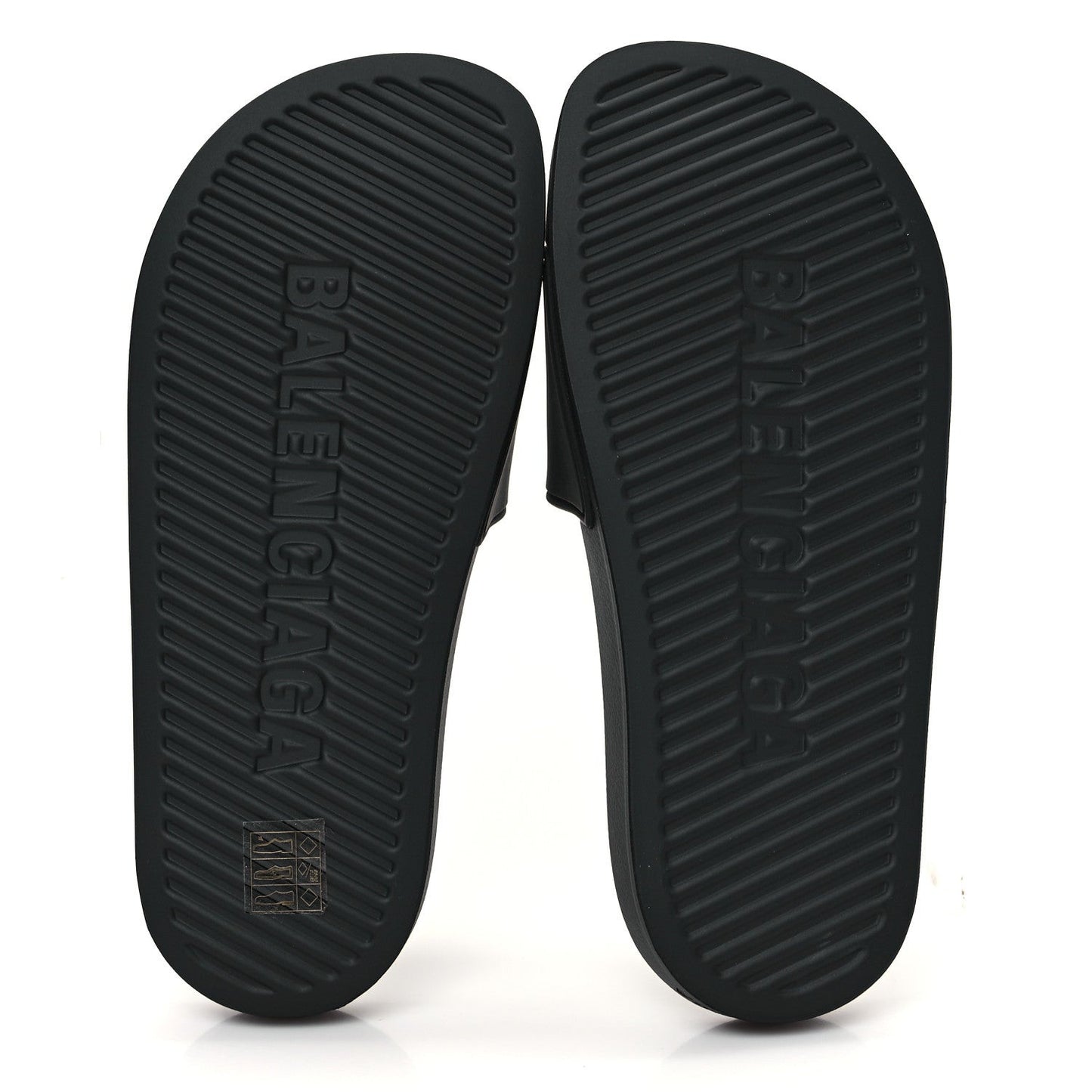 Rubber Womens BB Pool Slide Sandals 36 Black