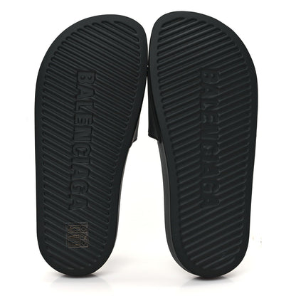 Balenciaga Rubber Womens BB Pool Slide Sandals 36 Black 6 of 7