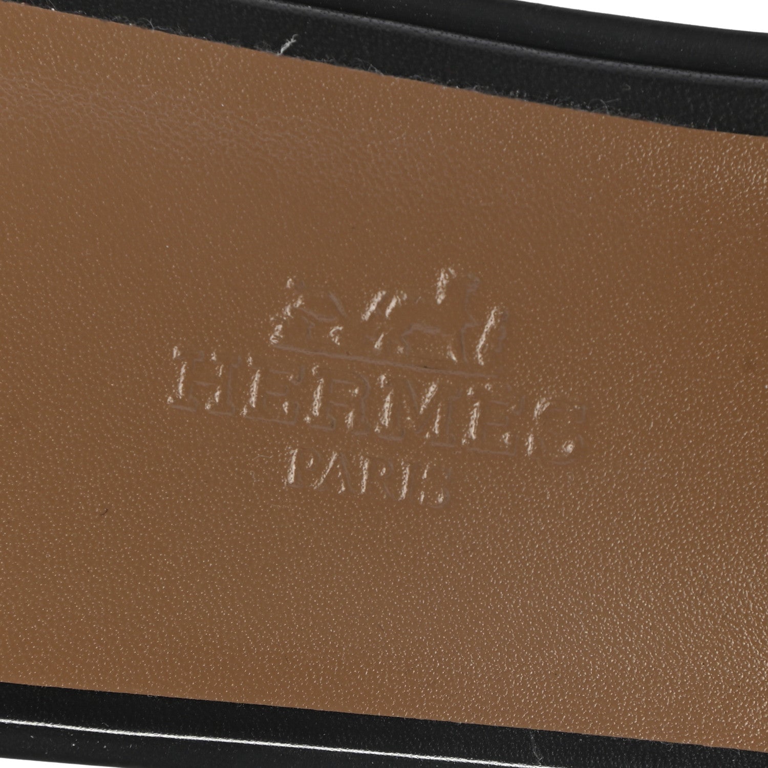 Hermes Box Calfskin Oran Sandals 38 Black 8 of 8