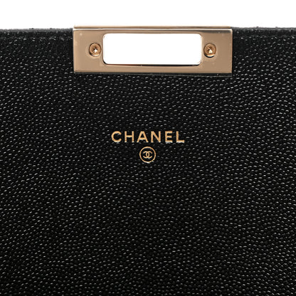 Chanel Caviar Quilted Medium Golden Class Pouch Black 6 of 13