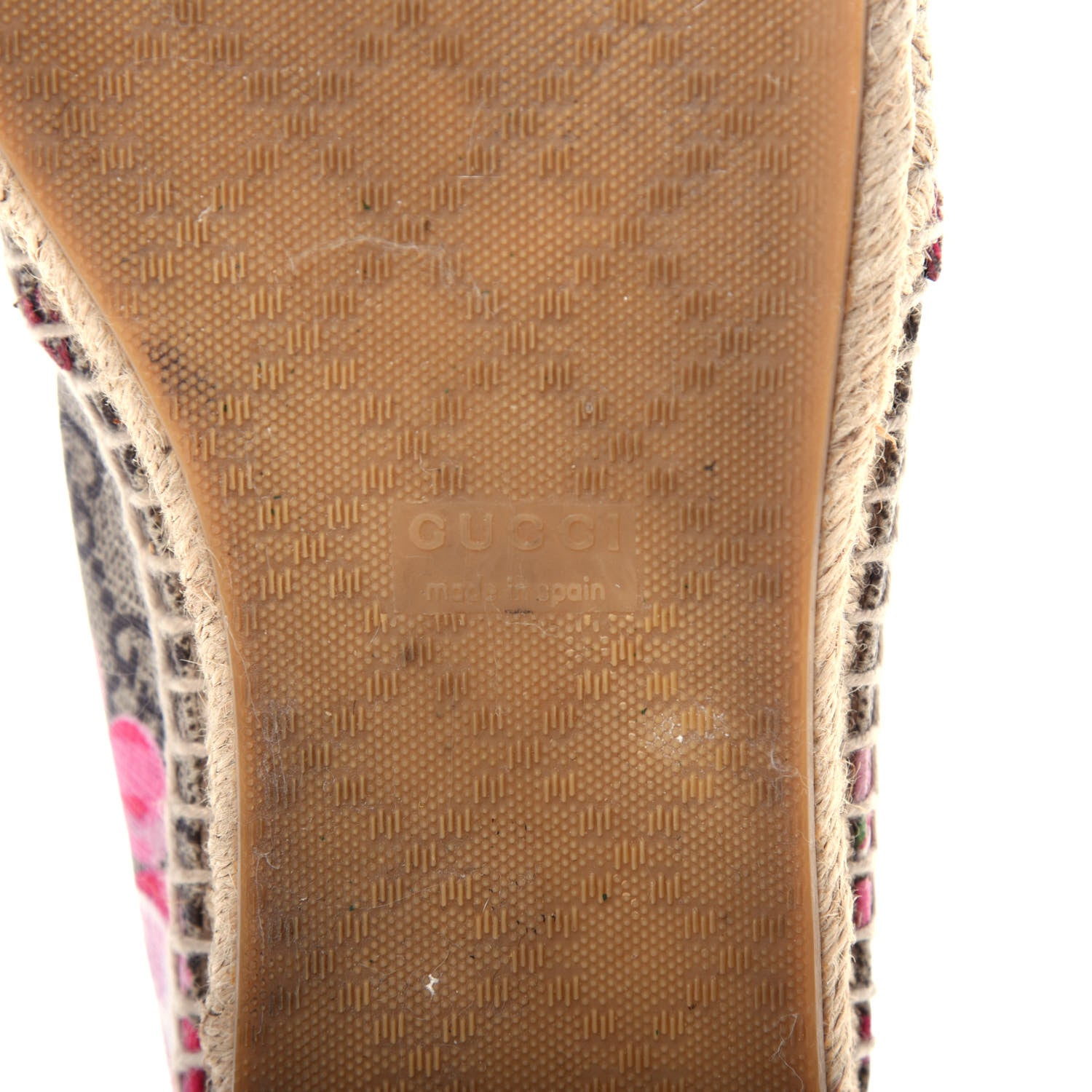 Gucci GG Supreme Monogram Blooms Espadrilles 36.5 Beige Multicolor Dry Rose 9 of 11